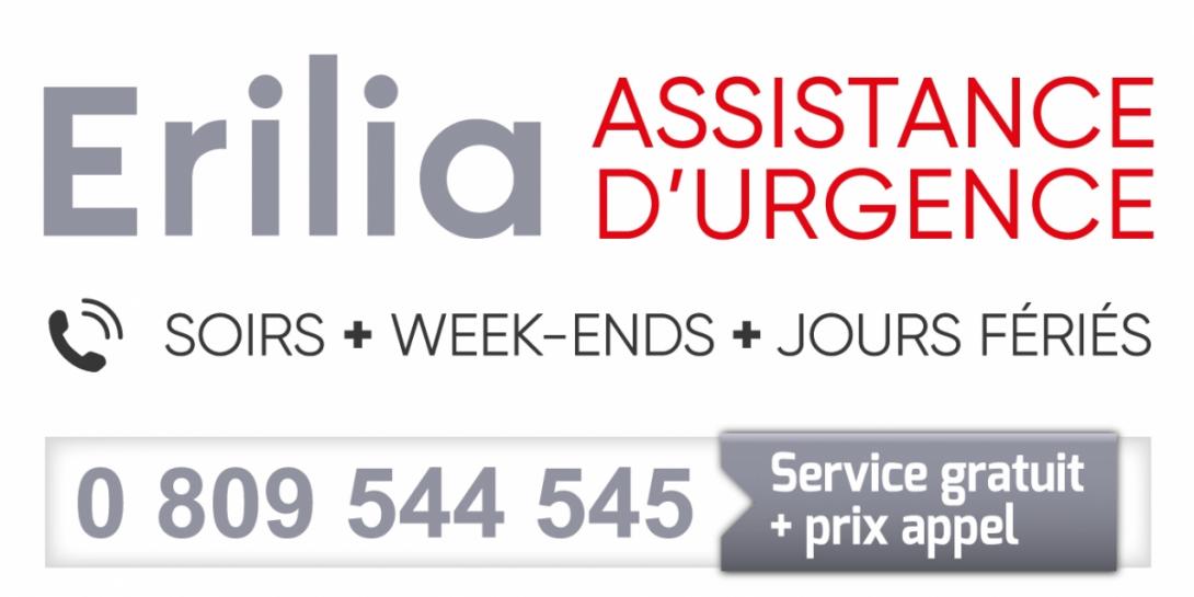 Logo de la ligne d'assistance d'urgence avec le numéro de tel 0 809 544 545